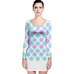 Sugar T- Shirt Pastel Lollipop Candy Pattern T- Shirt Long Sleeve Velvet Bodycon Dress by maxcute