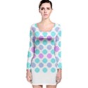 Sugar T- Shirt Pastel Lollipop Candy Pattern T- Shirt Long Sleeve Velvet Bodycon Dress View1