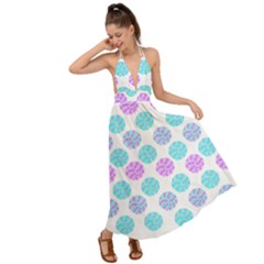 Sugar T- Shirt Pastel Lollipop Candy Pattern T- Shirt Backless Maxi Beach Dress by maxcute