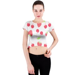 Summer Fruits Pattern T- Shirt Summer Fruit T- Shirt Crew Neck Crop Top by maxcute