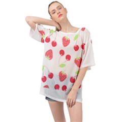 Summer Fruits Pattern T- Shirt Summer Fruit T- Shirt Oversized Chiffon Top by maxcute