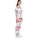 Summer Fruits Pattern T- Shirt Summer Fruit T- Shirt Off Shoulder Ruffle Top Jumpsuit View3