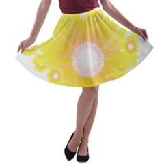 Sunflower Heart T- Shirt Sunflower Hearts, Sunflowers, Heart, Bloom T- Shirt A-line Skater Skirt by maxcute