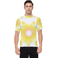 Sunflower Heart T- Shirt Sunflower Hearts, Sunflowers, Heart, Bloom T- Shirt Men s Short Sleeve Rash Guard by maxcute