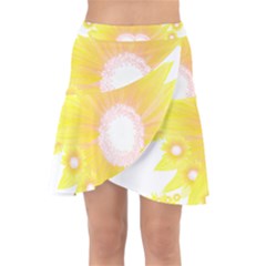 Sunflower Heart T- Shirt Sunflower Hearts, Sunflowers, Heart, Bloom T- Shirt Wrap Front Skirt by maxcute