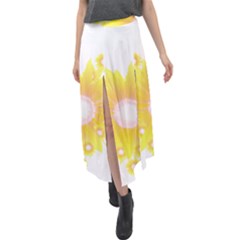 Sunflower Heart T- Shirt Sunflower Hearts, Sunflowers, Heart, Bloom T- Shirt Velour Split Maxi Skirt by maxcute