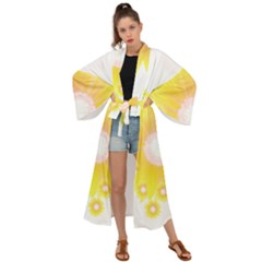 Sunflower Heart T- Shirt Sunflower Hearts, Sunflowers, Heart, Bloom T- Shirt Maxi Kimono by maxcute