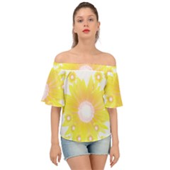 Sunflower Heart T- Shirt Sunflower Hearts, Sunflowers, Heart, Bloom T- Shirt Off Shoulder Short Sleeve Top by maxcute