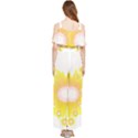 Sunflower Heart T- Shirt Sunflower Hearts, Sunflowers, Heart, Bloom T- Shirt Draped Sleeveless Chiffon Jumpsuit View2