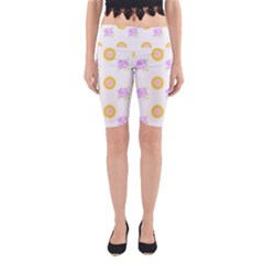 Sunflowers And Roses Pattern T- Shirt Sunflowers And Roses Pattern T- Shirt Yoga Cropped Leggings by maxcute