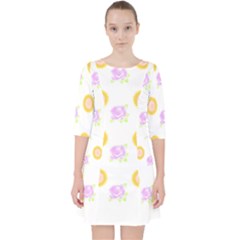 Sunflowers And Roses Pattern T- Shirt Sunflowers And Roses Pattern T- Shirt Quarter Sleeve Pocket Dress by maxcute