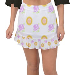 Sunflowers And Roses Pattern T- Shirt Sunflowers And Roses Pattern T- Shirt Fishtail Mini Chiffon Skirt by maxcute