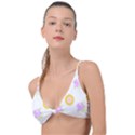 Sunflowers And Roses Pattern T- Shirt Sunflowers And Roses Pattern T- Shirt Knot Up Bikini Top View1