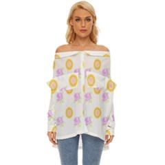 Sunflowers And Roses Pattern T- Shirt Sunflowers And Roses Pattern T- Shirt Off Shoulder Chiffon Pocket Shirt by maxcute