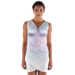 Symmetry T- Shirt Pastel Eye See You T- Shirt Wrap Front Bodycon Dress by maxcute