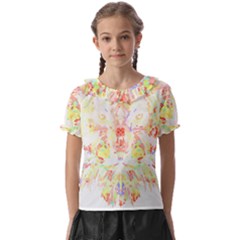 Tiger Art T- Shirttiger T- Shirt Kids  Frill Chiffon Blouse by maxcute