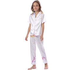 Tiger Face T- Shirttiger T- Shirt (1) Kids  Satin Short Sleeve Pajamas Set by maxcute