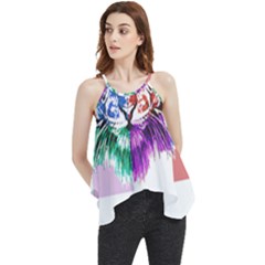 Tiger Face T- Shirttiger T- Shirt (2) Flowy Camisole Tank Top by maxcute