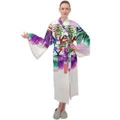 Tiger Face T- Shirttiger T- Shirt (2) Maxi Velour Kimono by maxcute