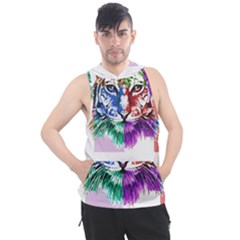 Tiger Face T- Shirttiger T- Shirt (2) Men s Sleeveless Hoodie by maxcute