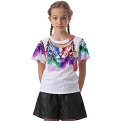 Tiger Face T- Shirttiger T- Shirt (2) Kids  Front Cut Tee by maxcute