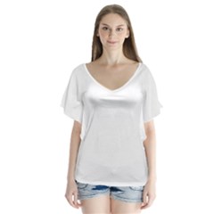 Tiger Face T- Shirttiger T- Shirt (4) V-neck Flutter Sleeve Top by maxcute