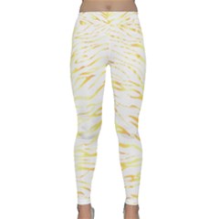 Tiger Stripes T- Shirt Gold Tiger Stripes Design T- Shirt Classic Yoga Leggings by maxcute