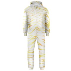 Tiger Stripes T- Shirt Gold Tiger Stripes Design T- Shirt Hooded Jumpsuit (men) by maxcute