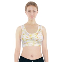 Tiger Stripes T- Shirt Gold Tiger Stripes Design T- Shirt Sports Bra With Pocket by maxcute