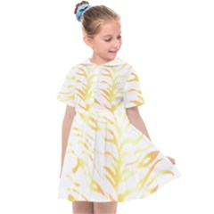 Tiger Stripes T- Shirt Gold Tiger Stripes Design T- Shirt Kids  Sailor Dress by maxcute