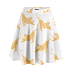 Tigers T- Shirt Golden Tigers T- Shirt High Waist Skirt by maxcute