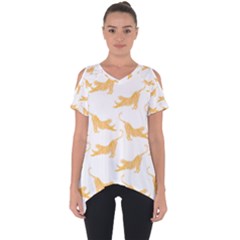 Tigers T- Shirt Golden Tigers T- Shirt Cut Out Side Drop Tee by maxcute