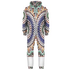 Tiles T- Shirttile Pattern, Moroccan Zellige Tilework T- Shirt Hooded Jumpsuit (men) by maxcute