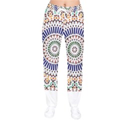 Tiles T- Shirttile Pattern, Moroccan Zellige Tilework T- Shirt Women Velvet Drawstring Pants by maxcute