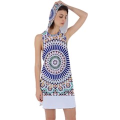 Tiles T- Shirttile Pattern, Moroccan Zellige Tilework T- Shirt Racer Back Hoodie Dress by maxcute