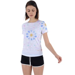 Tiles T- Shirtzellige Moroccan Mosaic Tilework T- Shirt Back Circle Cutout Sports Tee by maxcute