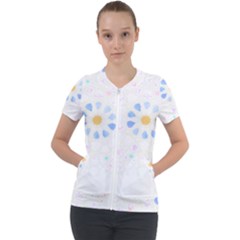 Tiles T- Shirtzellige Moroccan Mosaic Tilework T- Shirt Short Sleeve Zip Up Jacket by maxcute