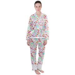 Toucan T- Shirt Toucan Pattern T- Shirt Women s Long Sleeve Satin Pajamas Set	 by maxcute