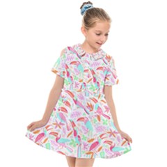 Toucan T- Shirt Toucan Pattern T- Shirt Kids  Short Sleeve Shirt Dress by maxcute