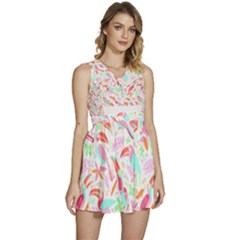 Toucan T- Shirt Toucan Pattern T- Shirt Sleeveless High Waist Mini Dress