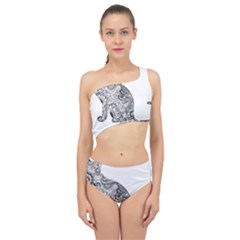 Trippy T- Shirt Cat Silhouette T- Shirt Spliced Up Two Piece Swimsuit by maxcute