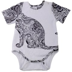 Trippy T- Shirt Cat Silhouette T- Shirt Baby Short Sleeve Bodysuit by maxcute