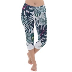 Tropic T- Shirt Tropic Botanicals T- Shirt Lightweight Velour Capri Yoga Leggings by maxcute