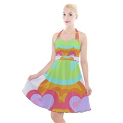 Tropical Fruit T- Shirt P I N E A P P L E A T S E A F U N N Y D E S I G N F O R W O M E N S T- Shirt Halter Party Swing Dress  by maxcute