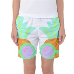 Tropical Fruit T- Shirt Pineapple At Sea T- Shirt Women s Basketball Shorts by maxcute