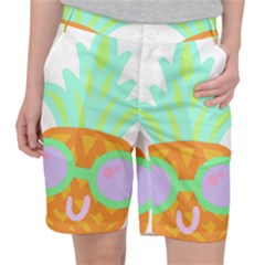 Tropical Fruit T- Shirt Pineapple At Sea T- Shirt Pocket Shorts by maxcute