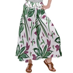 Tropical Island T- Shirt Pattern Love Collection 2 Satin Palazzo Pants by maxcute