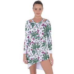 Tropical Island T- Shirt Pattern Love Collection 2 Asymmetric Cut-out Shift Dress by maxcute