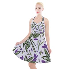 Tropical Island T- Shirt Pattern Love Collection 3 Halter Party Swing Dress  by maxcute