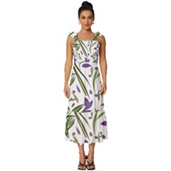 Tropical Island T- Shirt Pattern Love Collection 3 Tie-strap Tiered Midi Chiffon Dress by maxcute